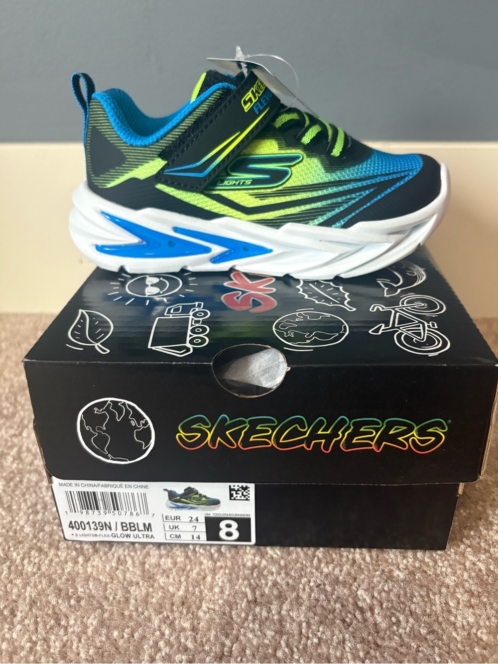 Skechers Kids Light-Up Sneakers – Toddler Size 8